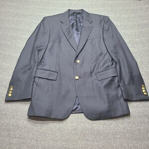 Jos A‎ Bank Blazer Mens 41R Signature Collection Wool Gold Buttons Classic Suit